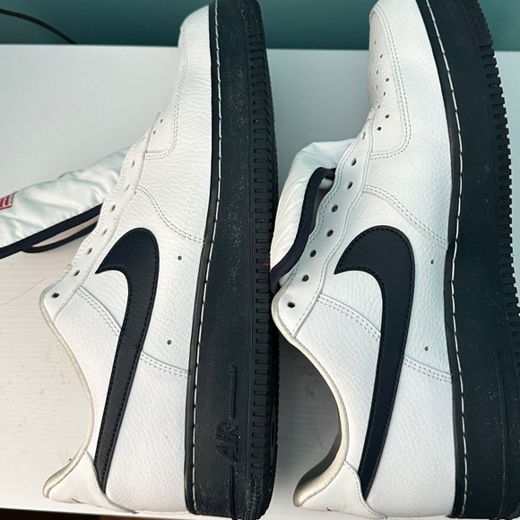 NEW NIKE AIR FORCE 1 LOW LV8 07 USA OBSIDIAN WHITE CK5718 100 PO - Picture 3 of 11